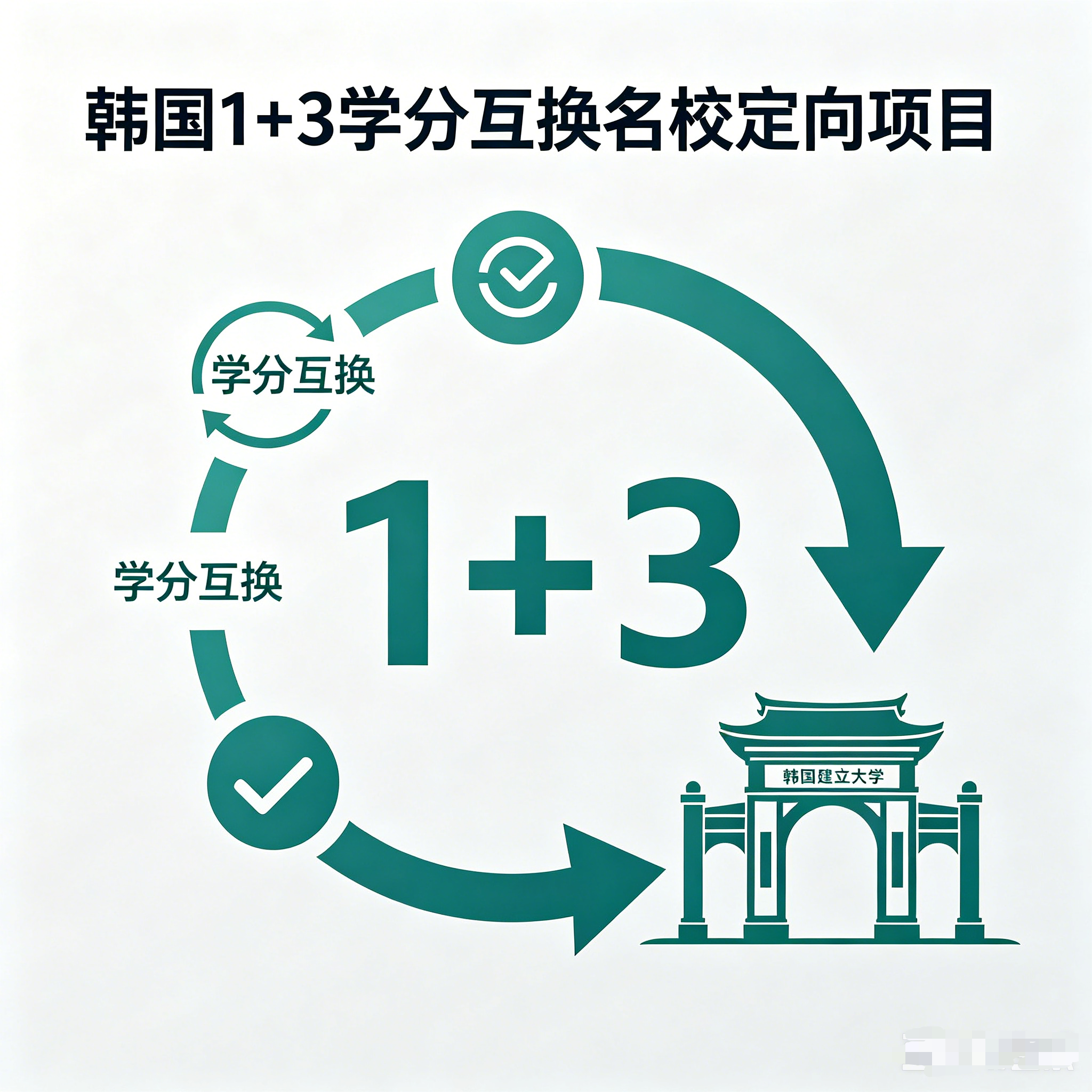 宁夏韩国留学1+3学分互换项目（名校定向）